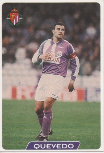 Cromo E004052: Trading Card. Las Fichas de la Liga 95-96. nº 338 Quevedo. Centrocampista. R Valladolid D.