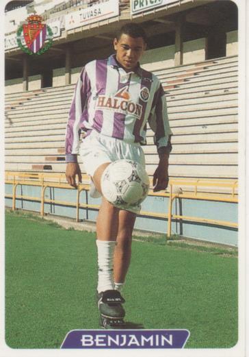 Cromo E004046: Trading Card. Las Fichas de la Liga 95-96.nº 331 Benjamin. Defensa. R Valladolid D.