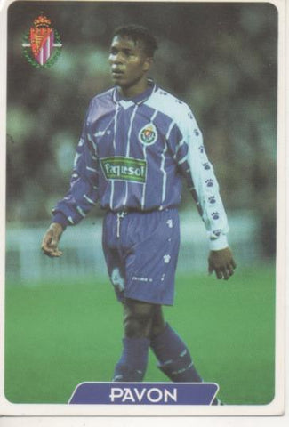 Cromo E004044: Trading Card. Las Fichas de la Liga 95-96. nº 329 Pavon. Delantero. R. Valladolid D.