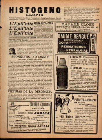 LAMINA V22842: Publicidad El Thinn Glorol
