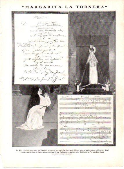LAMINA V22834: Señorita Gobalto en escena de la opera de Chapi en Madrid