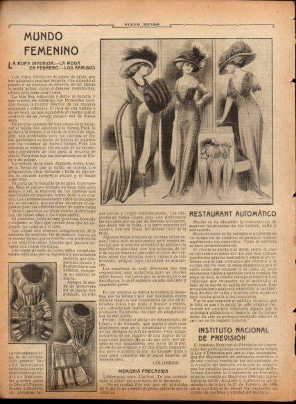 LAMINA V22831: Ilustraciones ropa interior seccion Mundo femenino