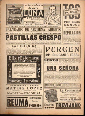 LAMINA V22825: Publicidad Aparato Luna para afeitar