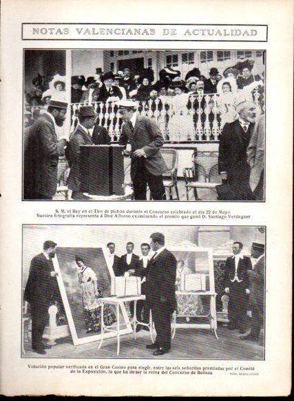 LAMINA V22849: Alfonso XIII en el Tiro de pichon en Valencia