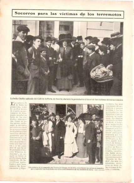 LAMINA V22819: La bella Chelito en el Cafe de la Perla en Sevilla 