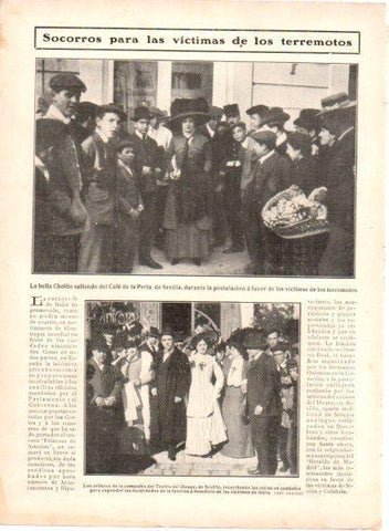 LAMINA V22819: La bella Chelito en el Cafe de la Perla en Sevilla 