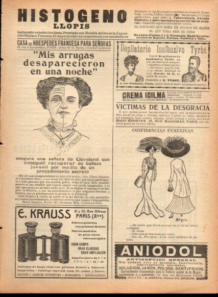 LAMINA V22784: Publicidad Depilatori Inofensivo Tyrbe