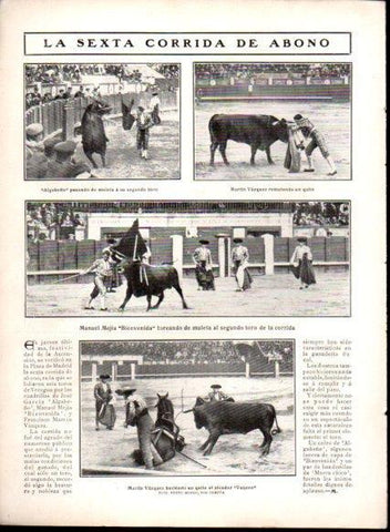 LAMINA V22777: Sexta corrida de abono en la Plaza de toros de Madrid