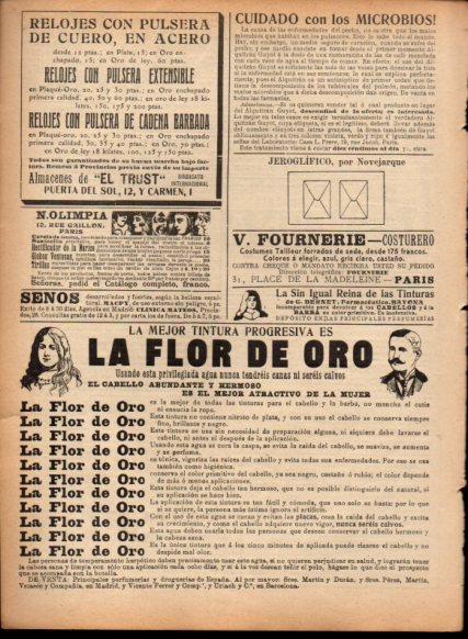 LAMINA V22767: Publicidad La Flor de Oro tintura