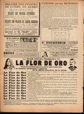 LAMINA V22767: Publicidad La Flor de Oro tintura