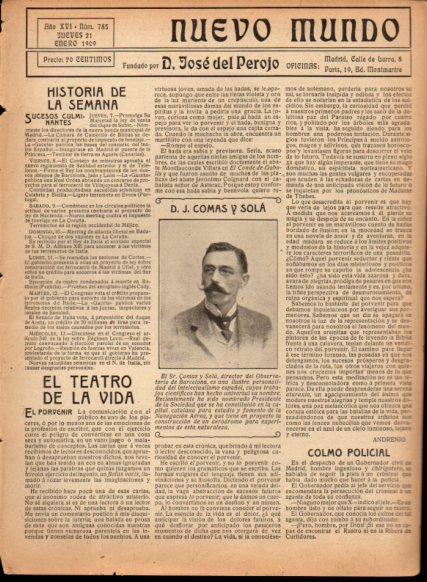 LAMINA V22809: J. Comas y Sola director Observatorio de Barcelona
