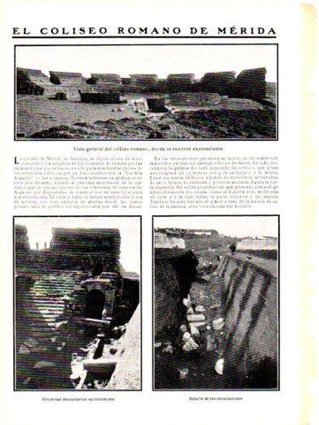 LAMINA V22965: Vistas del coliseo romano de Merina