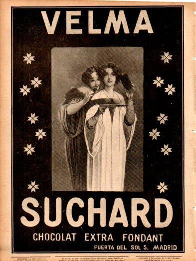 LAMINA V22957: Publicidad contraportada Velma Suchard chocolat