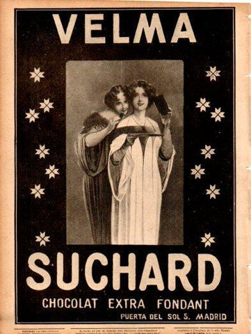 LAMINA V22957: Publicidad contraportada Velma Suchard chocolat