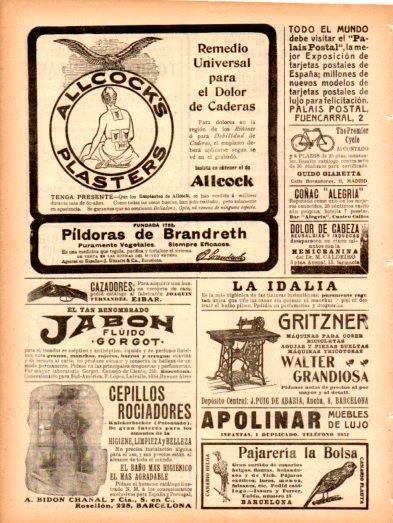LAMINA V22954: Publicidad Allcock's Plasters