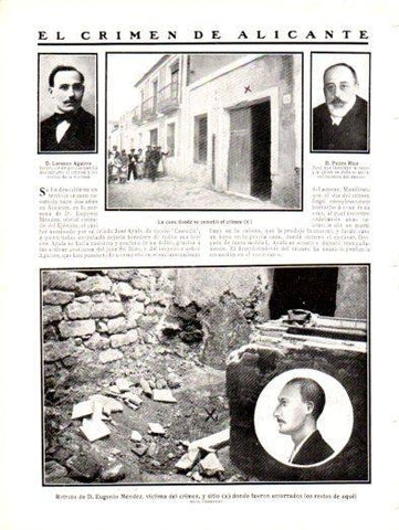LAMINA V22950: El crimen en Alicante de Eugenio Mendez