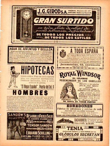 LAMINA V22970: Publicidad J. G. Girod, S.A. relojes