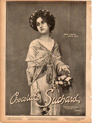 LAMINA V22972: Contraportada publicidad Chocolate Suchard