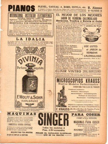 LAMINA V22986: Publicidad Jabon de Vervena Calendulado