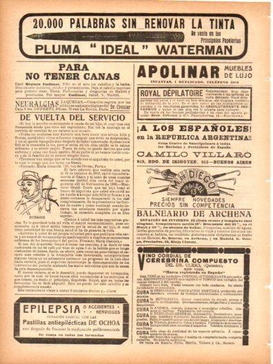 LAMINA V22983: Publicidad pluma Ideal de Waterman