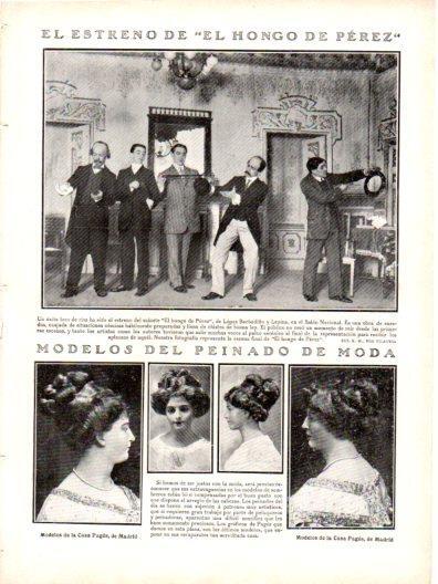 LAMINA V22981: Modelos de peinado de la Casa Pages de Madrid