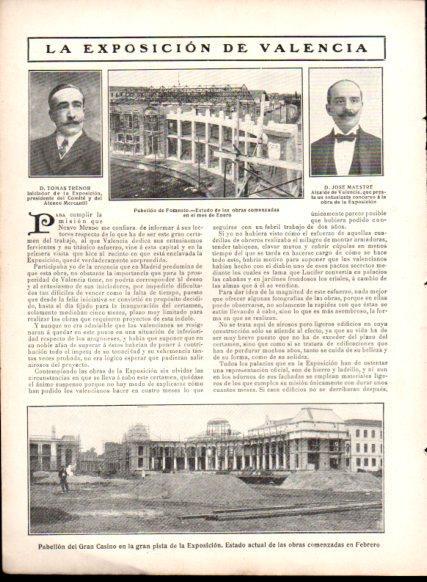 LAMINA V22902: Pabellon del Gran Casino de la Exposicion de Valencia