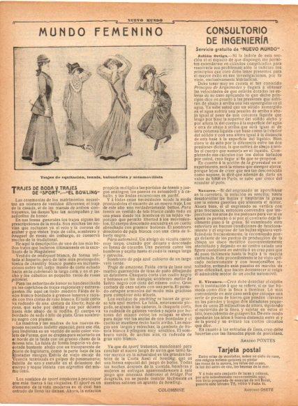 LAMINA V22900: Trajes femeninos de equitacion, tenis y automovilista