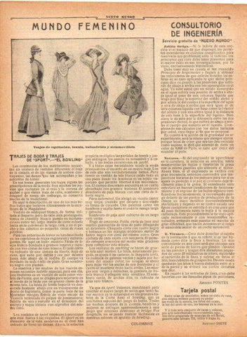 LAMINA V22900: Trajes femeninos de equitacion, tenis y automovilista