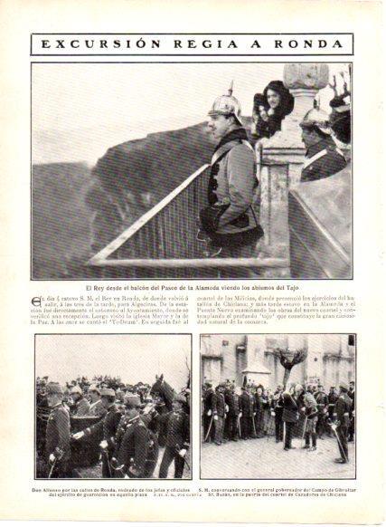 LAMINA V22889: Alfonso XIII en Ronda