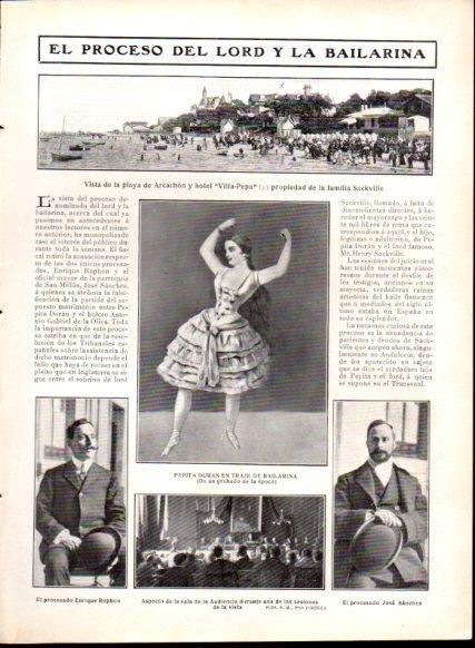 LAMINA V22887: Vista de la playa de Arcachon y hotel Villa-Pepa