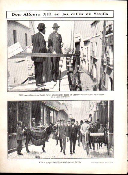 LAMINA V22886: Alfonso XIII en las calles de Sevilla