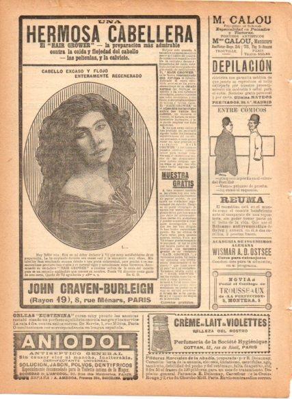 LAMINA V22894: Publicidad Hair Grower contra la caida del cabello