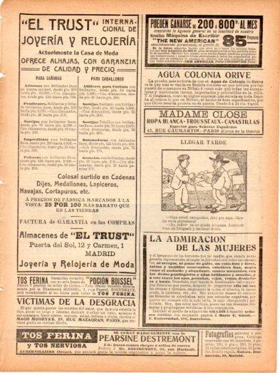 LAMINA V22937: Publicidad El Trust internacional de joyeria y relojeria