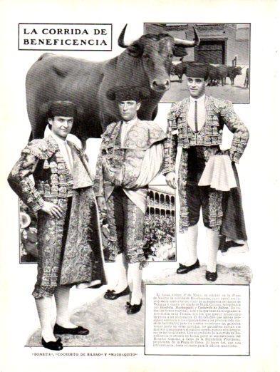 LAMINA V22933: Corrida de Beneficiencia del 17 mayo 1909 en Plaza de Madrid