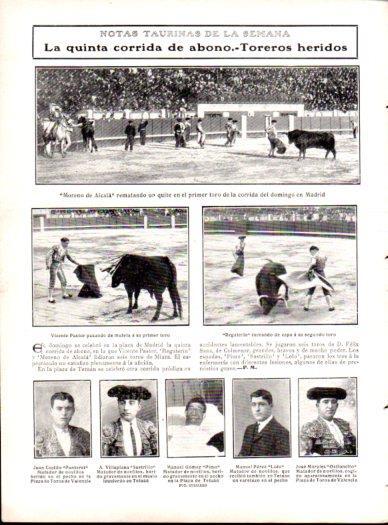 LAMINA V22917: La quinta corrida de abono en la plaza de toros de Madrid