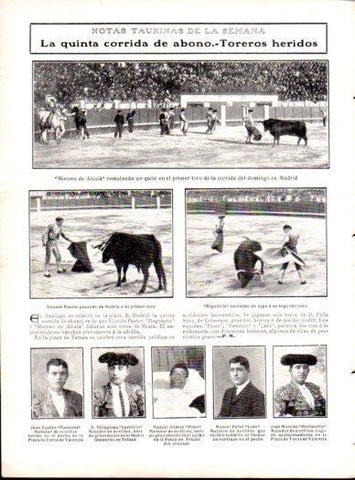 LAMINA V22917: La quinta corrida de abono en la plaza de toros de Madrid