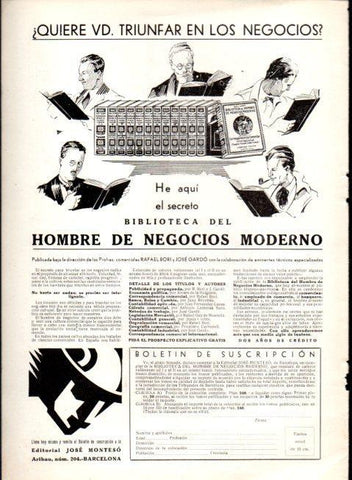 LAMINA V22602: Publicidad Biblioteca del hombre de negocios moderno