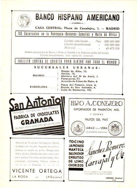 LAMINA V22599: Publicidad Banco Hispano Americano casa central en Madrid