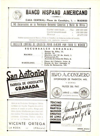 LAMINA V22599: Publicidad Banco Hispano Americano casa central en Madrid