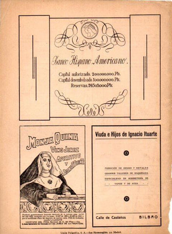 LAMINA V22595: Publicidad Monja Quina vino jerez
