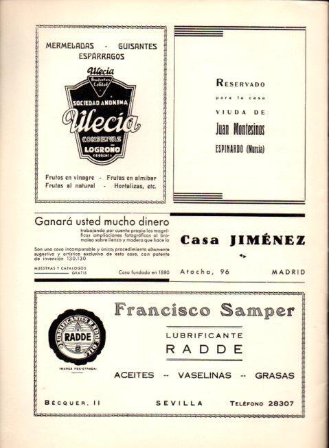 LAMINA V22593: Publicidad Francisco Samper lubrificante