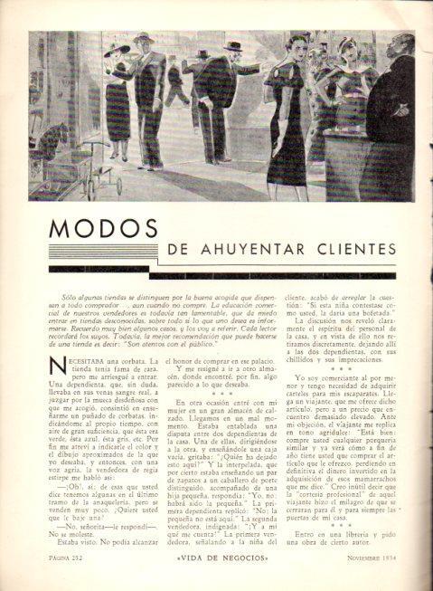 LAMINA V22585: Ilustracion como ahuyentar clientes