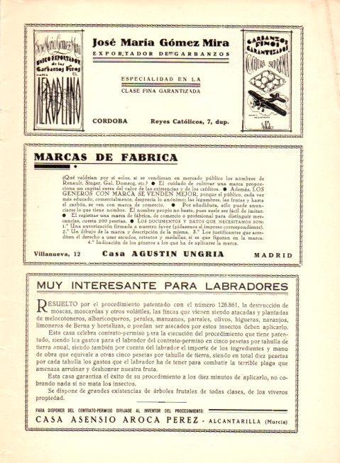 LAMINA V22581: Publicidad Jose Maria Gomez Mira exportador