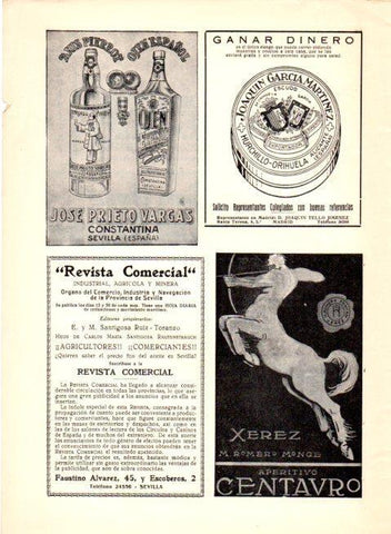 LAMINA V22579: Publicidad aperitivo Centauro y Anis Pierrot