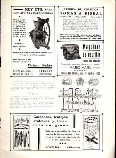LAMINA V22608: Publicidad fabrica de curtidos Tomas & Bisbal