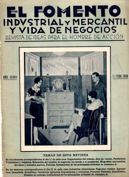 LAMINA V22632: Portada El Fomento Industrial y Mercantil y Vida de Negocios 1 de febrero de 1929 