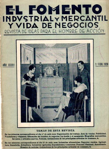 LAMINA V22632: Portada El Fomento Industrial y Mercantil y Vida de Negocios 1 de febrero de 1929 