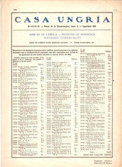 LAMINA V22631: Publicidad Casa Ungria