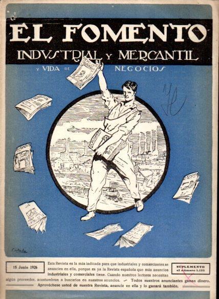 LAMINA V22626: Portada El Fomento Industrial y Mercantil y Vida de Negocios 15 junio de 1926