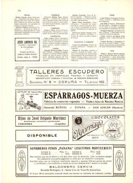 LAMINA V22613: Publicidad chocolates Elgorriaga